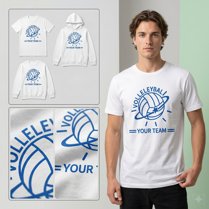 Custom Volleyball Team Shirts, Personalized Volleyball Hoodie, Matching Volleyball Apparel, School Sports Uniforms, Youth Volleyball Shirts