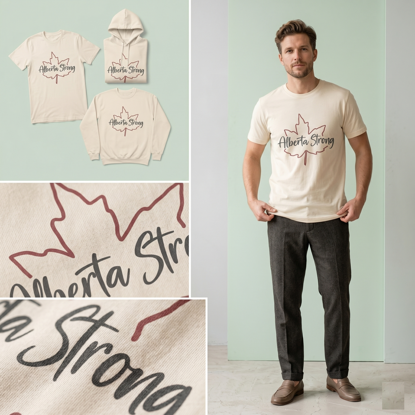 Custom Alberta Strong T-Shirt, Hoodie, or Sweatshirt | Personalized Canadian Graphic Tee | Alberta Gift | Unisex Minimalist Comfort Wear
