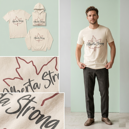 Custom Alberta Strong T-Shirt, Hoodie, or Sweatshirt | Personalized Canadian Graphic Tee | Alberta Gift | Unisex Minimalist Comfort Wear