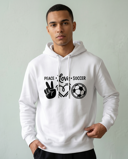 Soccer Player Gift - Personalized Football Heart Apparel - Custom Soccer Team Gift - Gameday Soccer Shirt - Peace Love Soccer Ball Clothing
