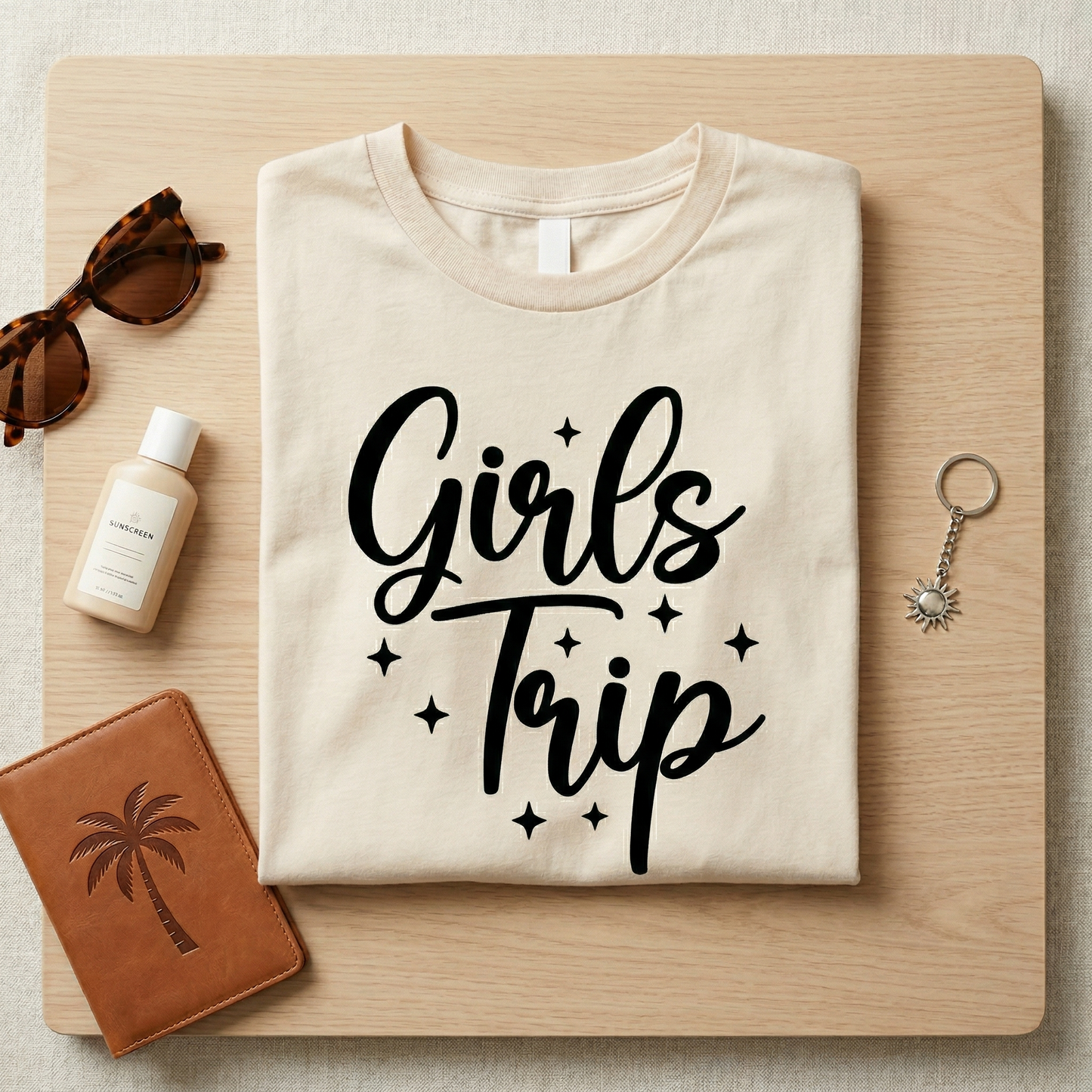 Custom Girls Trip Shirt, Matching Vacation T-Shirt,Personalized Bachelorette Party Top, Group Travel Gift, Summer 2026 Holiday Shirt