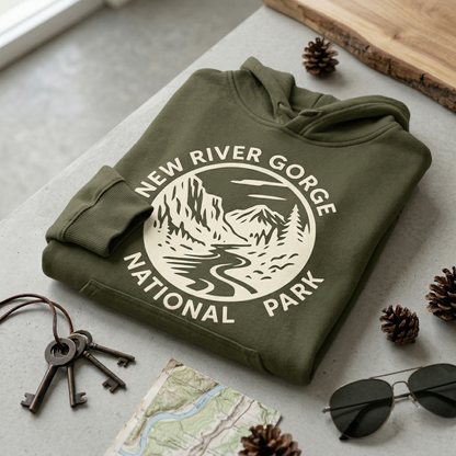 Custom New River Gorge National Park Hoodie - Vintage West Virginia Sweatshirt - Retro New River Gorge Pullover - Personalized Nature Gift