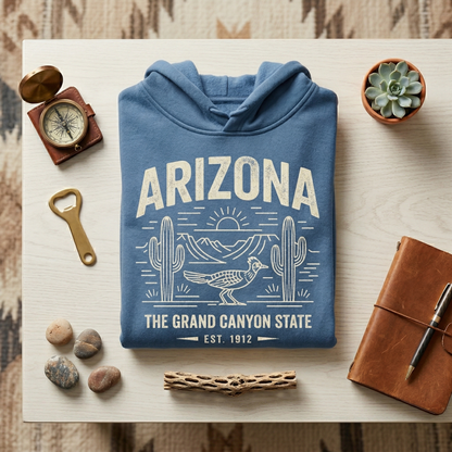 Custom Arizona Shirt - Vintage Grand Canyon State T-Shirt - Retro AZ 1912 Est. Tee - Personalized Arizona Gift