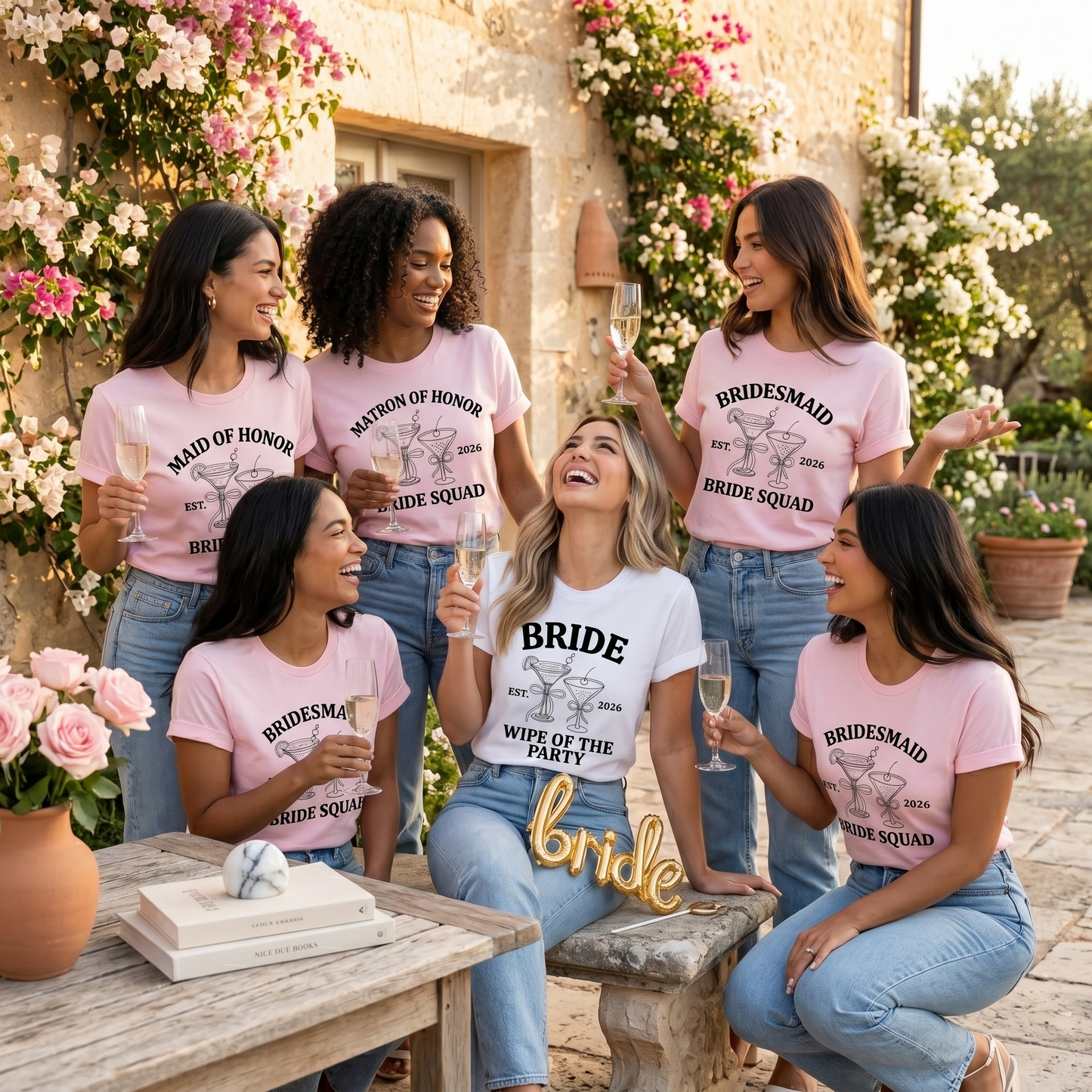 Custom Bachelorette Party Shirts, Bride Squad T-Shirts, , Personalized Bridesmaid Shirts, Matching Bridal Party Apparel