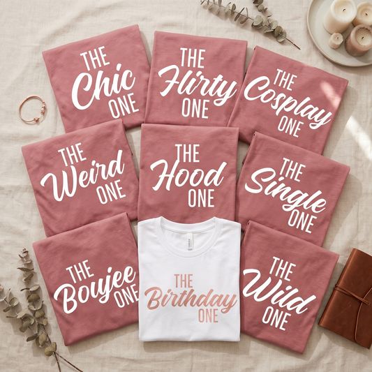 Matching Birthday Group Shirts, Custom The Birthday One T-Shirt Set, Personalized Bachelorette Party Tees, Girls Trip Outfits, Group Hoodies