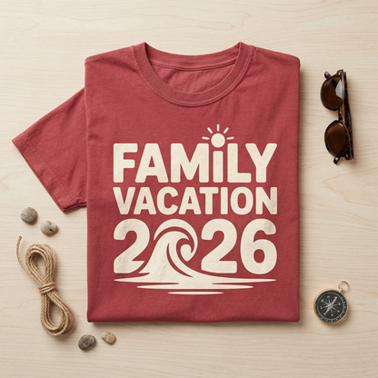 Custom Family Vacation 2026 Shirt, Matching Beach Trip Tees, Personalized Group Summer Vacation T-shirt, 2026 Cruise Shirt