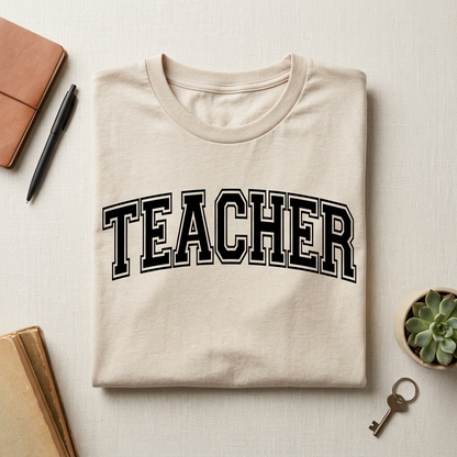 Custom Teacher Sweatshirt, Personalized Teacher Gift, Custom Name Teacher Sweater, Aesthetic Varsity Teacher Shirt, Retro Teacher Crewneck (Copy)
