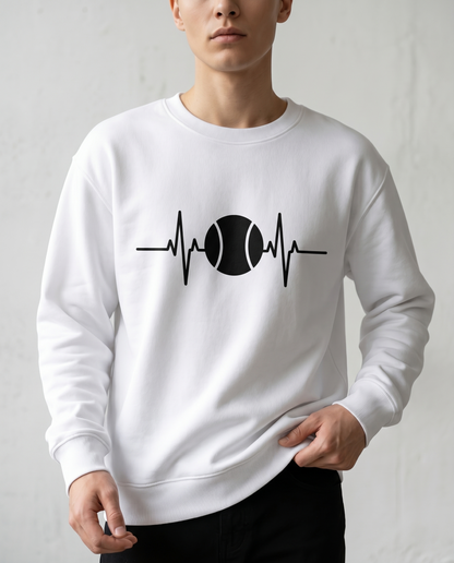 Custom Tennis Heartbeat Hoodie, Personalized Tennis Player Gift, Tennis Life Sweatshirt, Tennis Coach Gift, Matching Tennis Team Apparel
