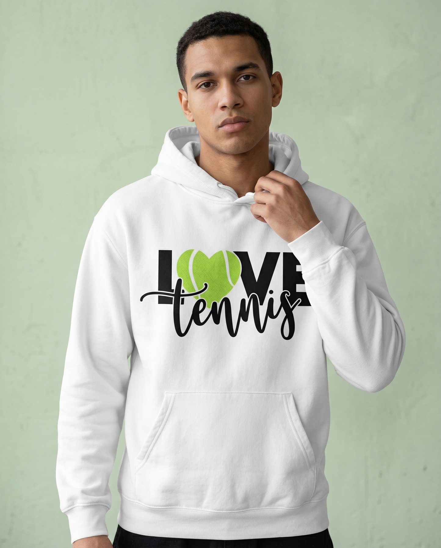 Custom LOVE Tennis Heart Hoodie, Tennis Ball Sweatshirt & T-Shirt | Personalized Tennis Team Gift | Cute Tennis Mom Shirt, Coach Gift