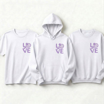 Custom Tennis Shirt, Tennis Lover Gift, Tennis Racket Hoodie, Tennis Mom Sweatshirt, Cute Love Tennis Apparel, Personalized Sports Team Tee