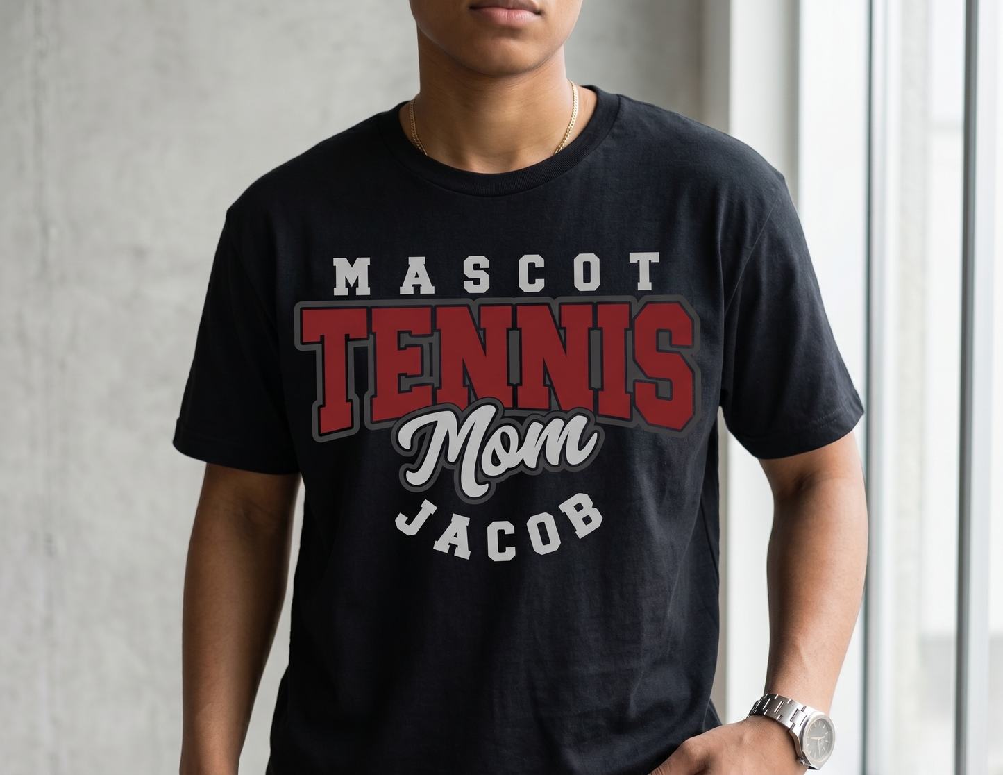 Custom Tennis Mom Hoodie, Personalized Tennis Shirt with Name, Personalized Sports Mom Gift, Custom Team Tennis Apparel