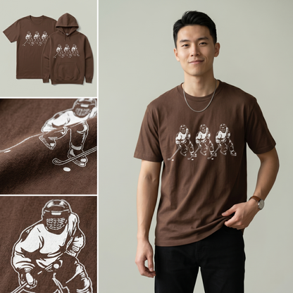 Custom Ice Hockey Hoodie and Shirt, Personalized Hockey Team Gift, Player Sweatshirt with Name and Number, Custom Youth Hockey Apparel