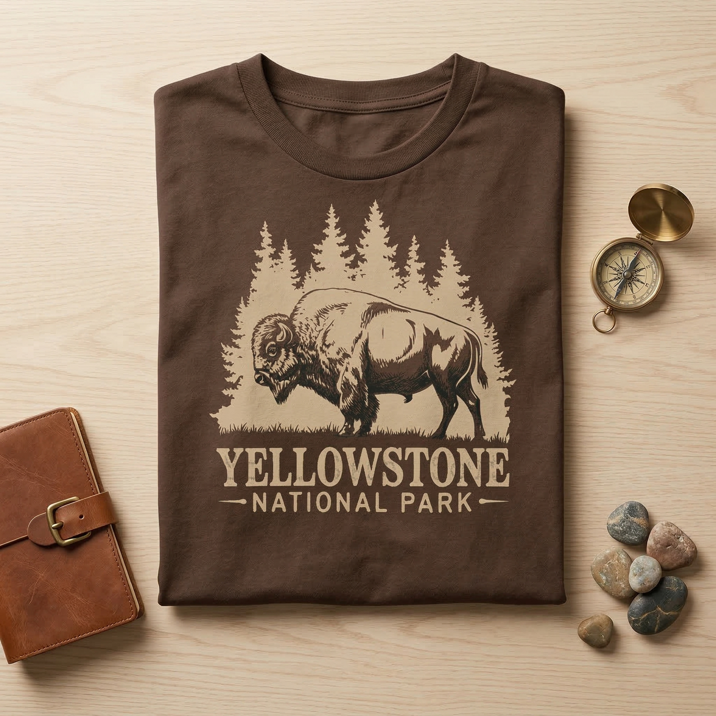 Yellowstone National Park T-Shirt | Vintage Bison Graphic Tee | Retro Wildlife Nature Shirt | Wyoming Adventure Gift