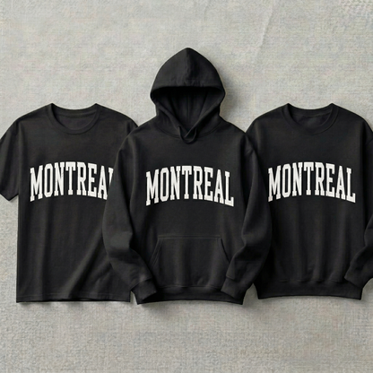 Custom Montreal Hoodie and Sweatshirt, Pink Montreal Varsity T-shirt, Minimalist Canada City Shirt, Personalized Montreal Gift