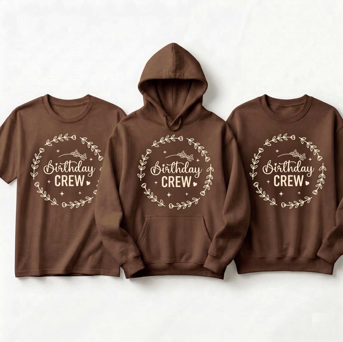 Custom Birthday Crew Hoodie, Floral Birthday Squad Sweatshirt, Personalized Boho Birthday T-Shirt, Matching Birthday Party Shirts