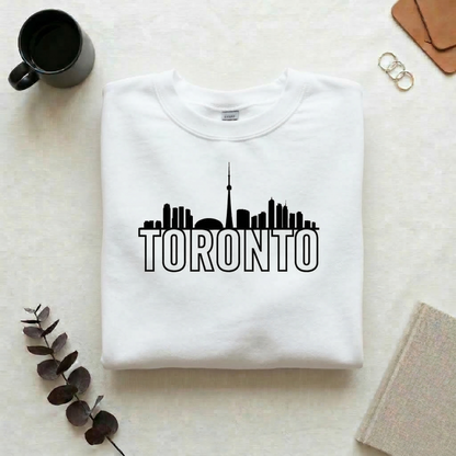 Toronto Skyline Sweatshirt | Minimalist Toronto Crewneck | Toronto Canada Skyline Gift | Urban Streetwear Pullover | Toronto Souvenir Jumper