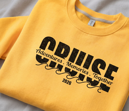 Custom Cruise 2026 Sweatshirt, Retro Vacation Crewneck, Family Adventures Shirt