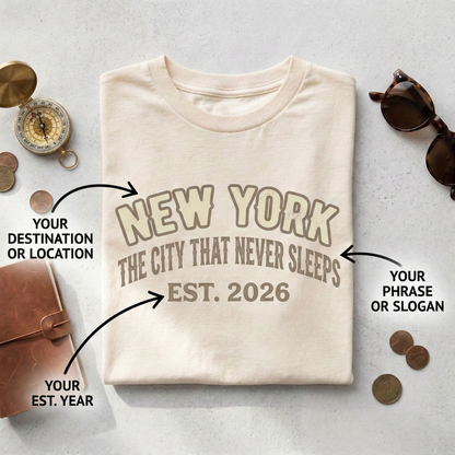 Custom Road Trip Adventure Crew Sweatshirt | Personalized Vacation Shirt | Retro Summer Group Travel Tee | Custom Destination Adventure Gift