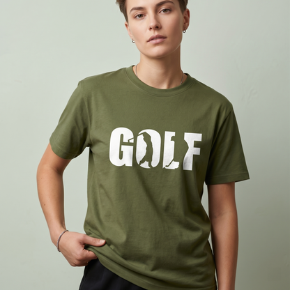 Custom Golf Silhouette Hoodie, Personalized Golfing Sweatshirt, Minimalist Golf T-Shirt, Custom Gift for Golfer, Personalized Club Apparel