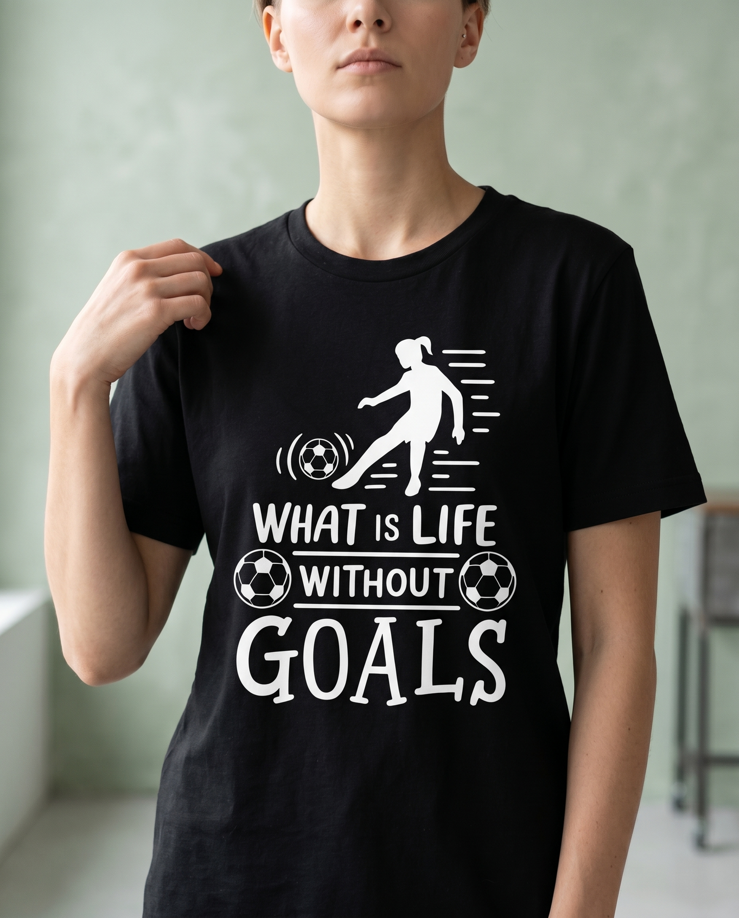Personalized Soccer Player Gift - Girl Soccer Mom Hoodie - Motivational Soccer Apparel - Custom Soccer Team Gift - Football Goals Shirt