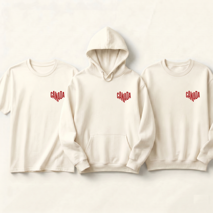 Custom Canada Sweatshirt, Minimalist Maple Leaf Shirt, Canadian Pride Hoodie, Canada Trip Matching Group Tees, Personalized Canada Apparel