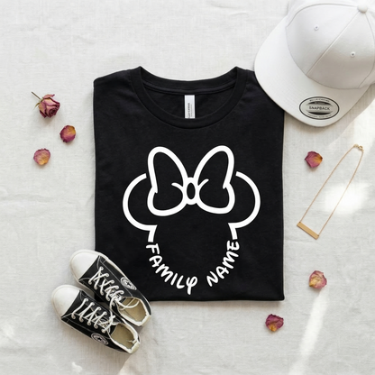 Matching Family Theme Park Shirts, Personalized Family Name Tees, Magical Vacation Apparel, Custom Mouse Ears Group T-Shirts