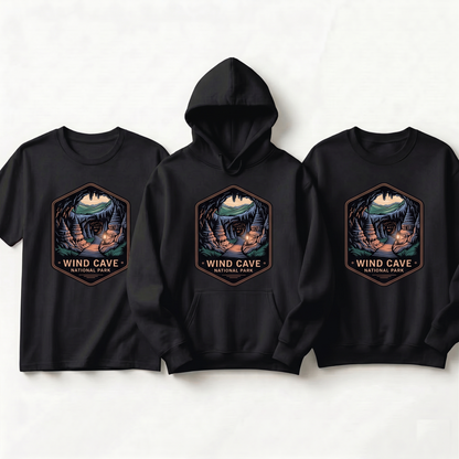 Custom Wind Cave National Park Hoodie, Retro South Dakota Shirt, Personalized Nature Lover Gift, Vintage National Park Sweatshirt
