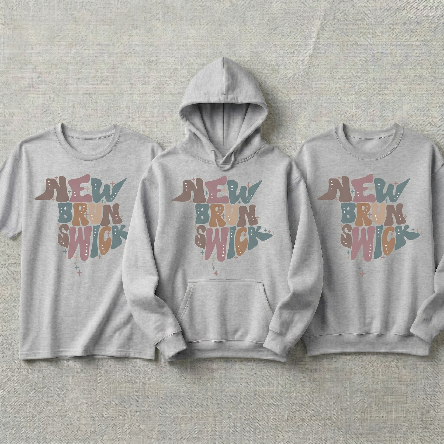 Custom New Brunswick Hoodie and Sweatshirt, Retro New Brunswick T-shirt, Aesthetic Canada Province Apparel, Personalized New Brunswick Gift