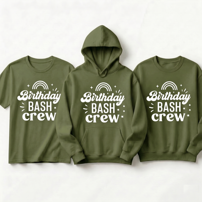 Personalized Birthday Party Sweatshirt, Matching Birthday Trip Shirts, Groovy Birthday Crew Tee, Minimalist Birthday Squad Outfits