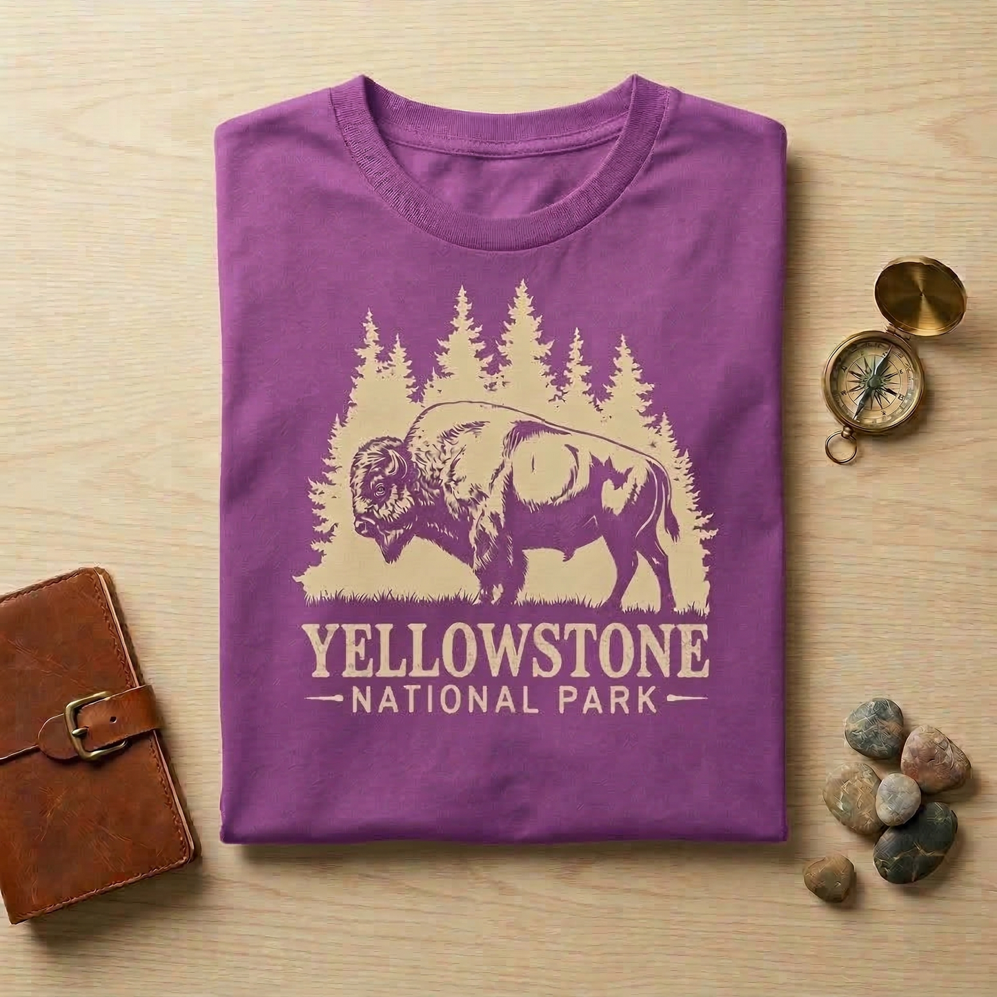 Yellowstone National Park T-Shirt | Vintage Bison Graphic Tee | Retro Wildlife Nature Shirt | Wyoming Adventure Gift