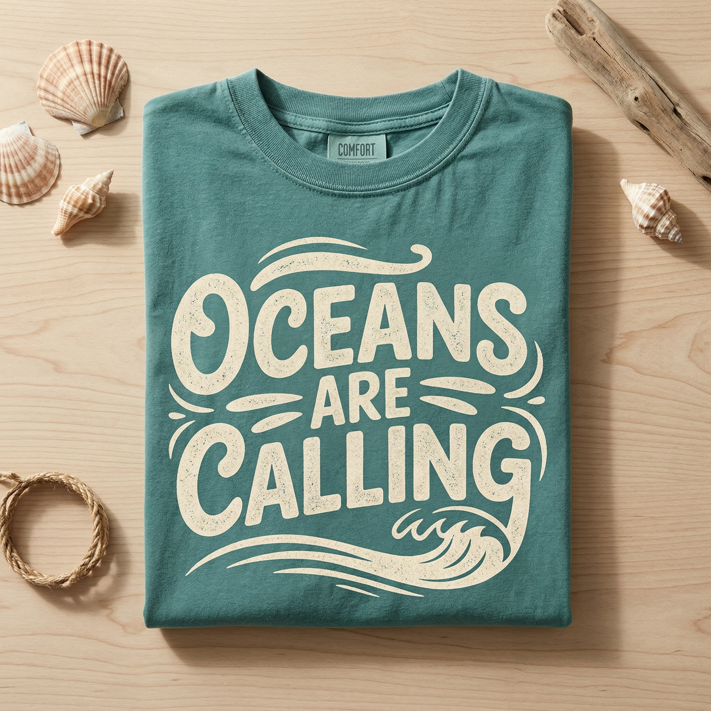 Oceans Are Calling Shirt, Custom Beach Vacation Tee, Personalized Nautical T-Shirt, Summer 2026 Cruise Shirt, Ocean Lover Gift