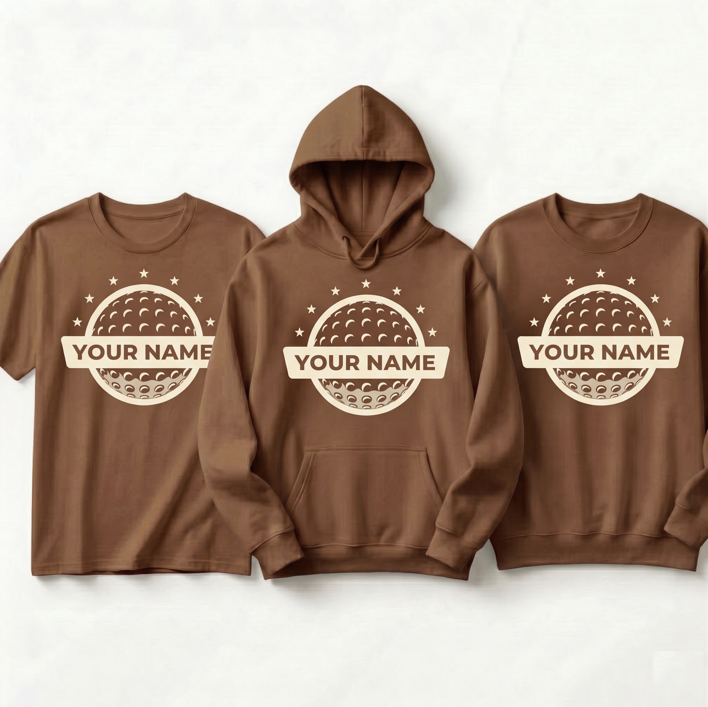 Custom Name Golf Shirt, Personalized Retro Golf Ball Hoodie, Minimalist Golfer Gift Sweatshirt, Vintage Country Club Apparel, Custom Tee