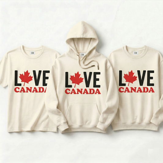 Custom Love Canada Hoodie, Personalized Maple Leaf Sweatshirt, Canadian Pride Pullover, Minimalist Canada Gift, Canada Hoodie, Custom Outfit