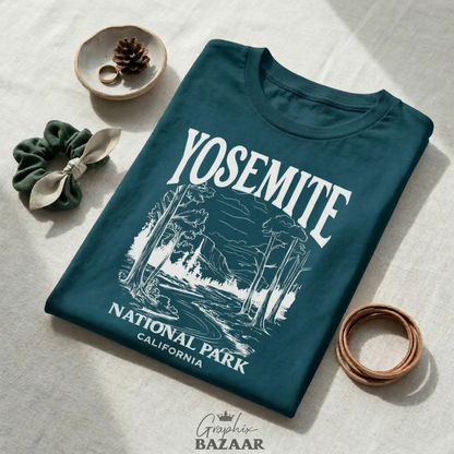 Yosemite National Park Shirt | Vintage California T-Shirt | Retro Nature Hiking Tee | Outdoorsy Granola Girl Apparel | Wanderlust Gift