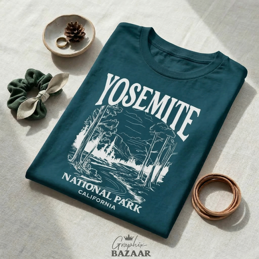 Yosemite National Park Shirt | Vintage California T-Shirt | Retro Nature Hiking Tee | Outdoorsy Granola Girl Apparel | Wanderlust Gift