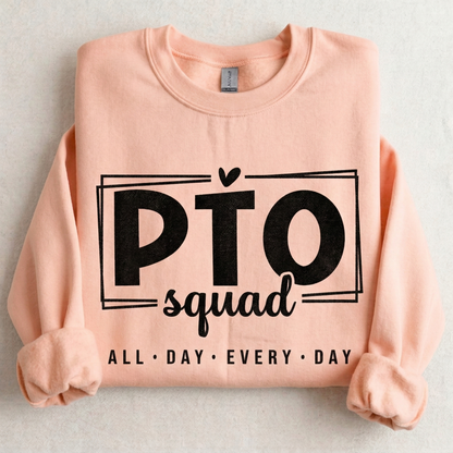 PTO Squad Sweatshirt | School Volunteer Crewneck | Teacher Appreciation Pullover Tee