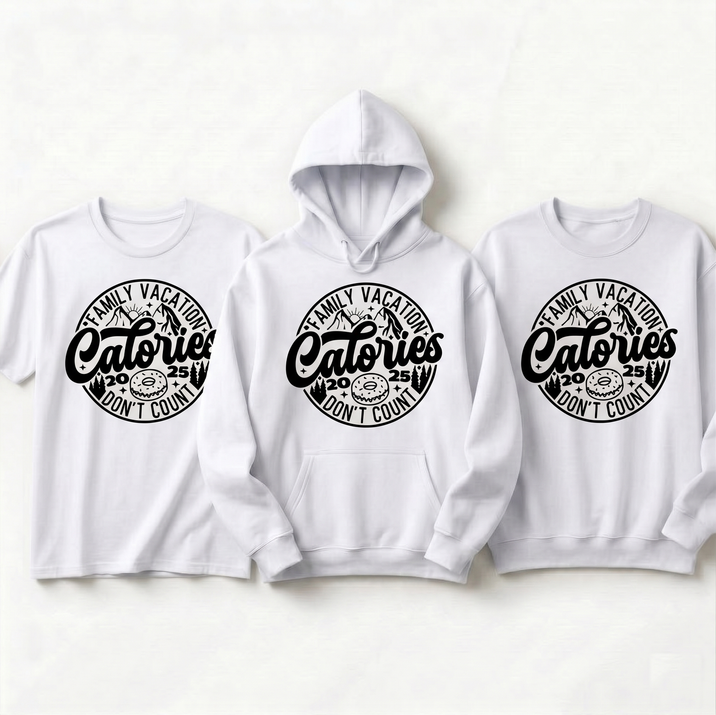 Custom Family Vacation 2026 Shirt, Calories Don't Count Matching Family Trip Hoodie, Personalized Group Travel Sweatshirt, Vacation Gift