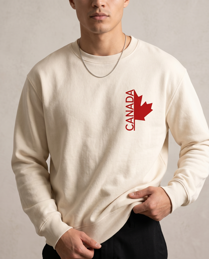 Custom Canada Maple Leaf Hoodie & Sweatshirt | Vertical Canada Logo Shirt | Personalized Canadian Pride Apparel | Unisex Modern Souvenir