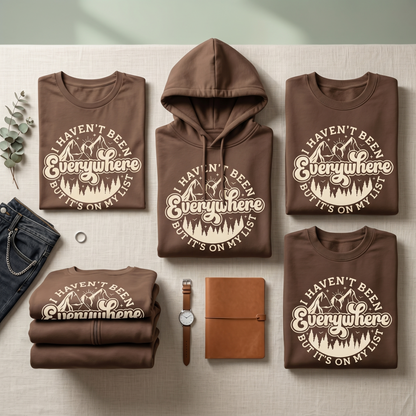 Custom Wanderlust Shirt, Personalized Travel Gift, Adventure Lover Sweatshirt, Mountain Hiking Apparel, Custom Vacation Outfit
