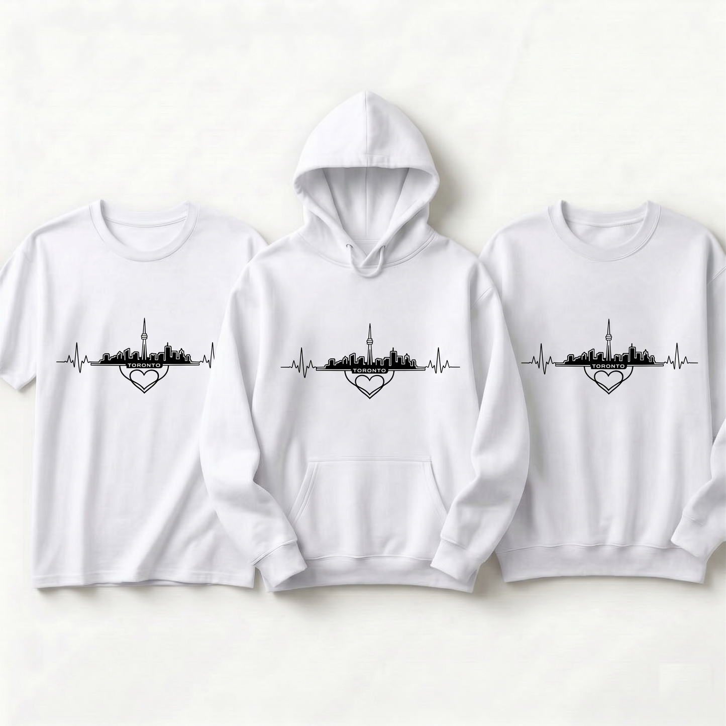 Custom Toronto Heartbeat Shirt, Toronto Skyline Hoodie, Personalized Toronto Canada Sweatshirt, Toronto CN Tower Gift