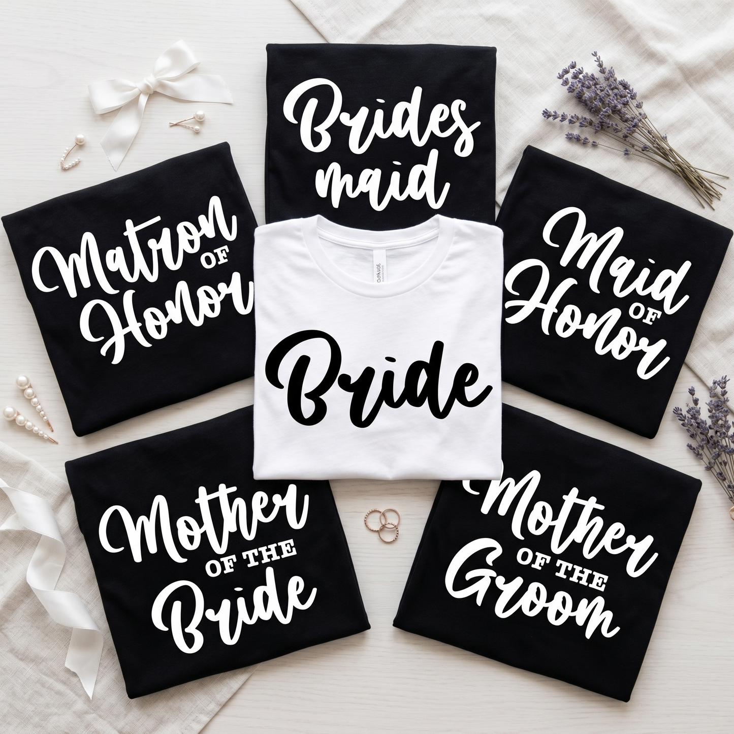 Custom Bridal Party Shirts, Personalized Bride Tee, Minimalist Bridesmaid Gift, Bachelorette Party Group Shirts, Matching Wedding Shirts.