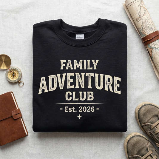 Custom Adventure Club Sweatshirt, Personalized Family Reunion Tee, Retro Vacation Shirt