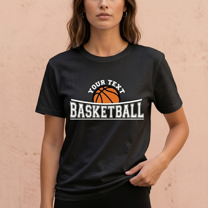 Custom Basketball Hoodie, Personalized Basketball Shirt, Team Spirit Wear, Custom Basketball Crewneck, Custom Name Basketball T-Shirt