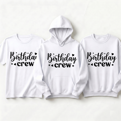 Matching Family Birthday Sweatshirts, Custom Group Birthday Shirts, Birthday Party Gift, Personalized Birthday Crew Tee, Birthday Outfits