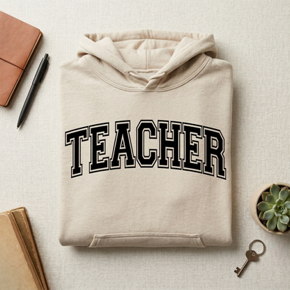Custom Teacher Sweatshirt, Personalized Teacher Gift, Custom Name Teacher Sweater, Aesthetic Varsity Teacher Shirt, Retro Teacher Crewneck (Copy)