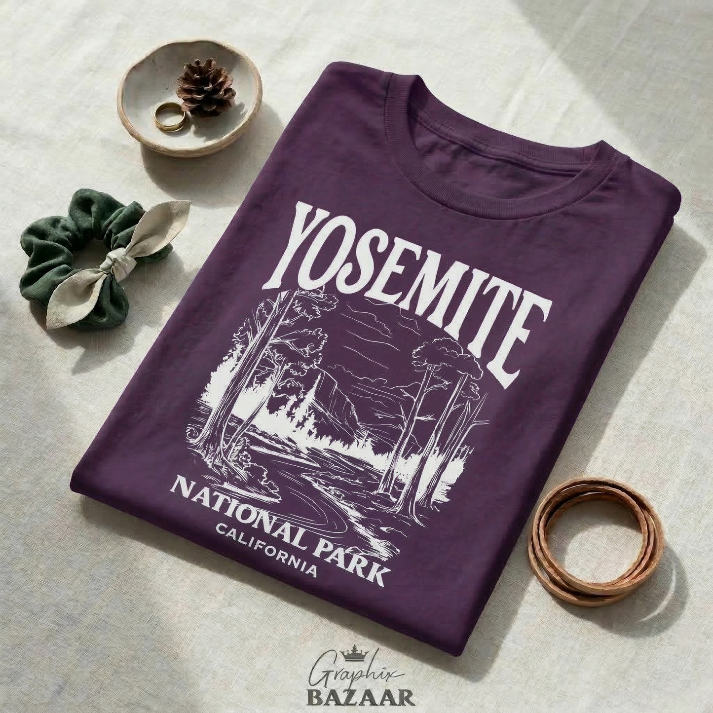 Yosemite National Park Shirt | Vintage California T-Shirt | Retro Nature Hiking Tee | Outdoorsy Granola Girl Apparel | Wanderlust Gift