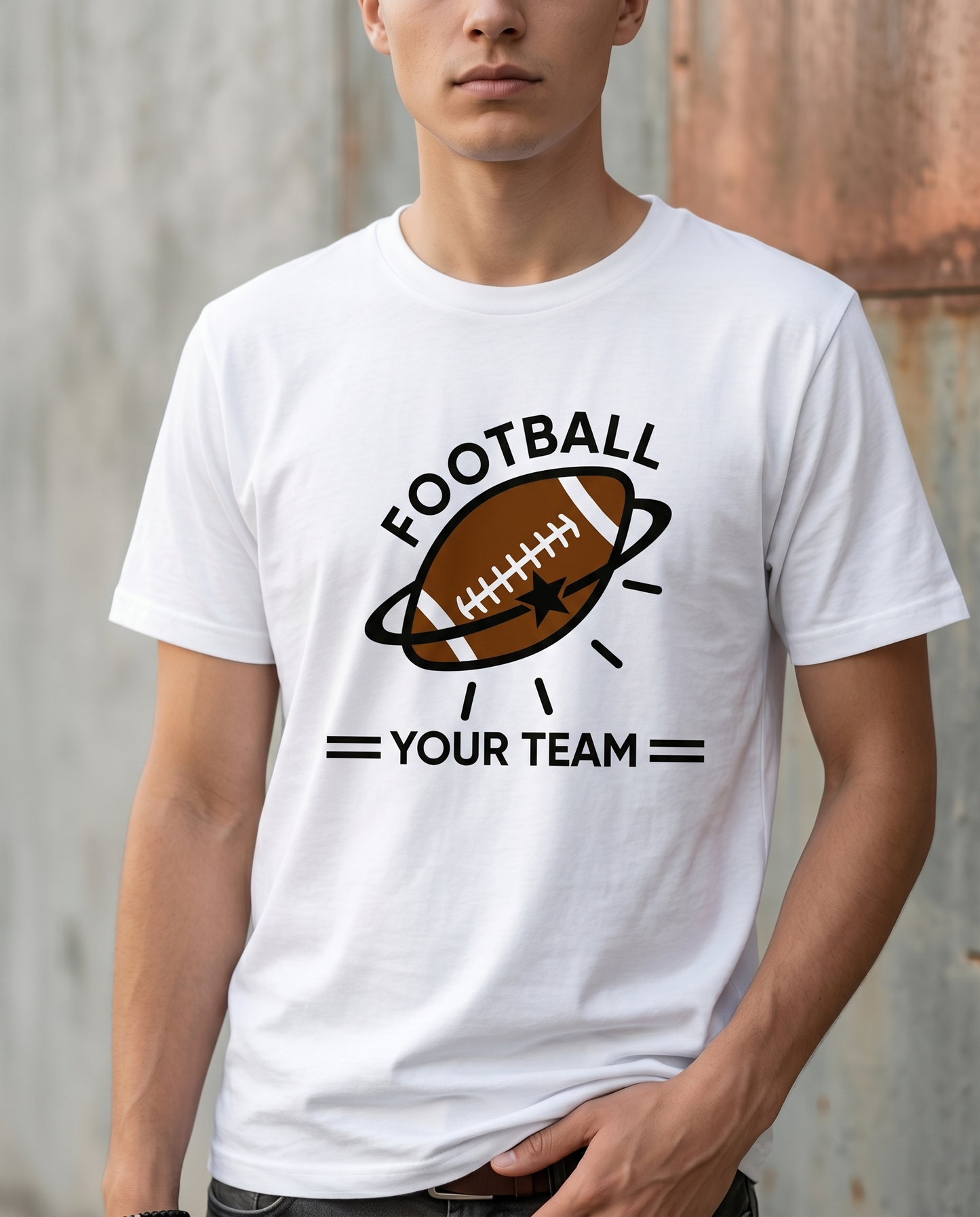 Custom Football Team Hoodie, Personalized Football Shirt with Team Name, Football Mascot Sweatshirt, Personalized Football Gift for Him