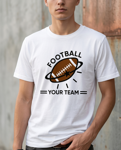 Custom Football Team Hoodie, Personalized Football Shirt with Team Name, Football Mascot Sweatshirt, Personalized Football Gift for Him