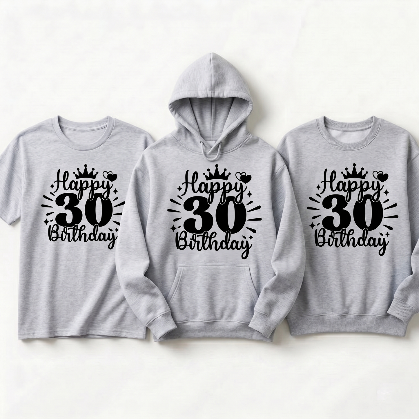 Custom Happy 30th Birthday Shirt, Personalized 30th Birthday Hoodie, Dirty 30 Sweatshirt, Custom Age Birthday Gift, Thirtieth Birthday Tee