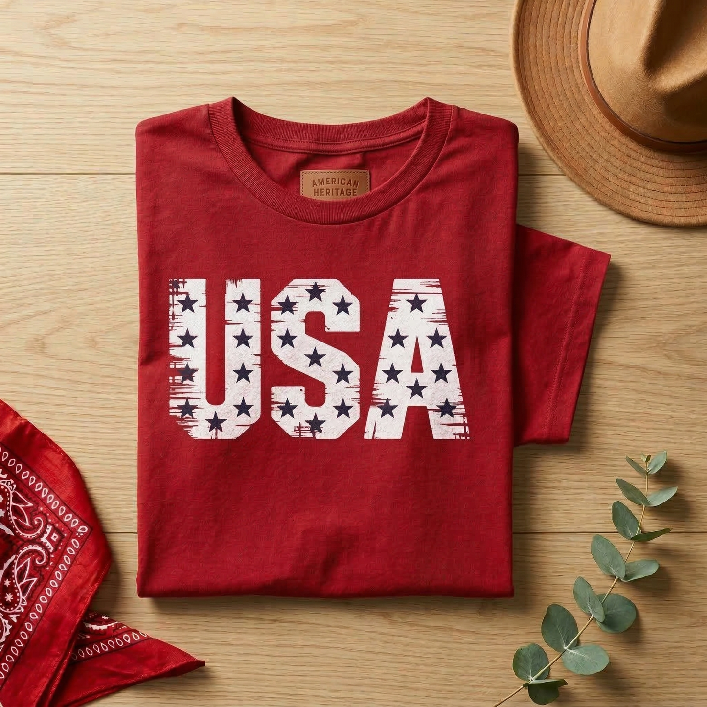 Vintage USA T-Shirt | Distressed Americana Tee | 4th of July Patriotic Shirt | Western Country Festival Top | Retro Independence Day Apparel